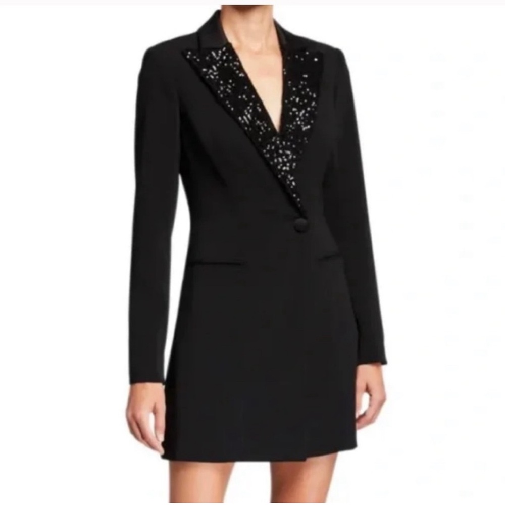 Jay Godfrey Tuxedo wrap dress With sequins details